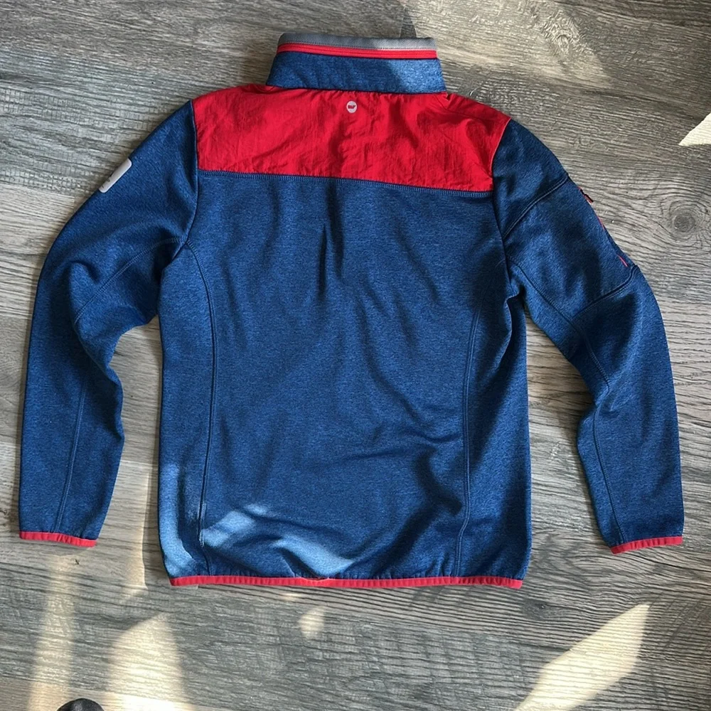 Vineyard vines America's Cup 2017 1/4 zip Men's Blue and‎ Red Sweater XS